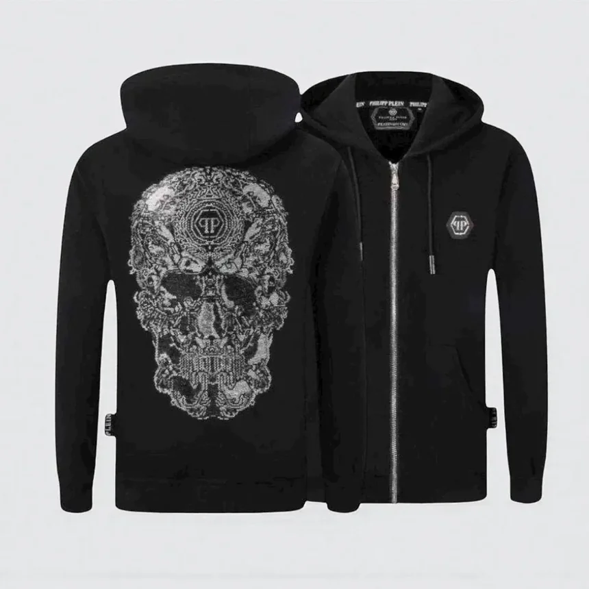 Чоловіче худі на блискавці Philipp Plein / Філіп Плейн бавовна